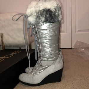 Bebe Rhea Puffy Logo Boots